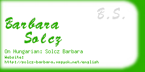 barbara solcz business card